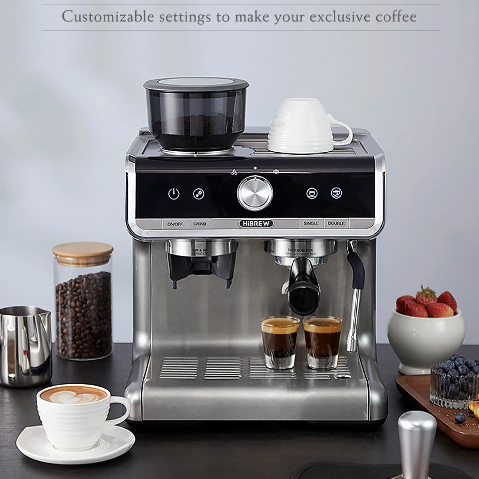 20Bar Espresso Coffee Machine | Bean to Cup | Built-In Grinder & Milk Frother | Touchscreen | Dual Boiler | Home Barista Maker