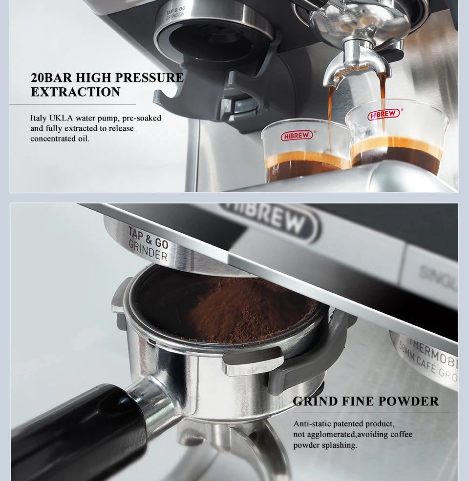 20Bar Espresso Coffee Machine | Bean to Cup | Built-In Grinder & Milk Frother | Touchscreen | Dual Boiler | Home Barista Maker