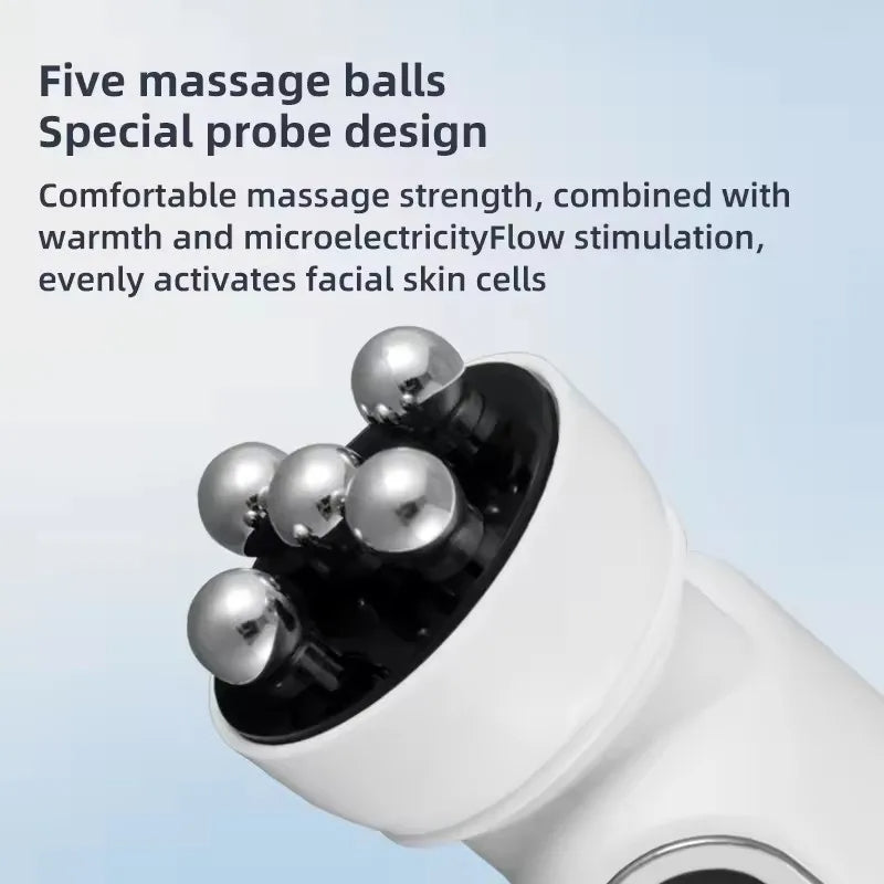 3-in-1 RF EMS Facial Roller | 360° Massager with LED & Heat | Anti-Wrinkle Skin Tightening Device for Face & Body