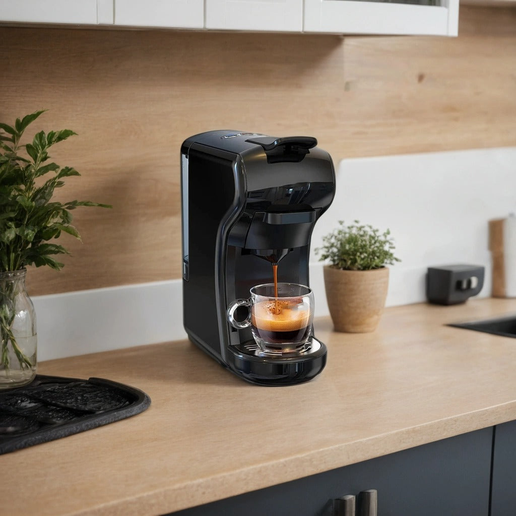 4-in-1 Capsule Coffee Maker Compatible with Nespresso®, Dolce Gusto®, K-Cup® & Ground | 19-Bar Pump, Hot & Cold Brew