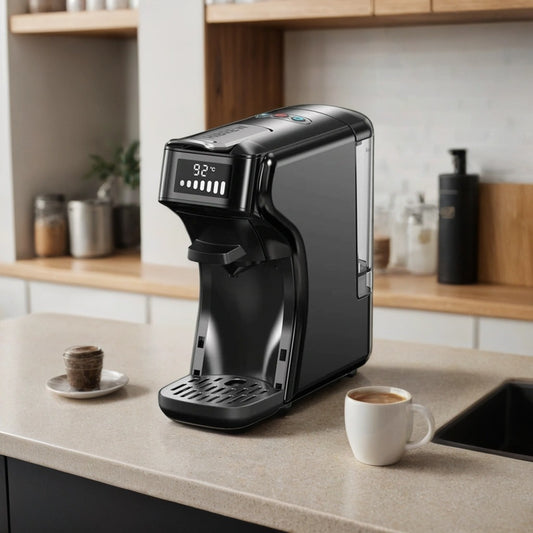 6-in-1 Coffee Maker Compatible with Nespresso®, Dolce Gusto®, K-Cup®, ESE & Ground | Hot & Iced Drinks | Compact 30s Brew Black