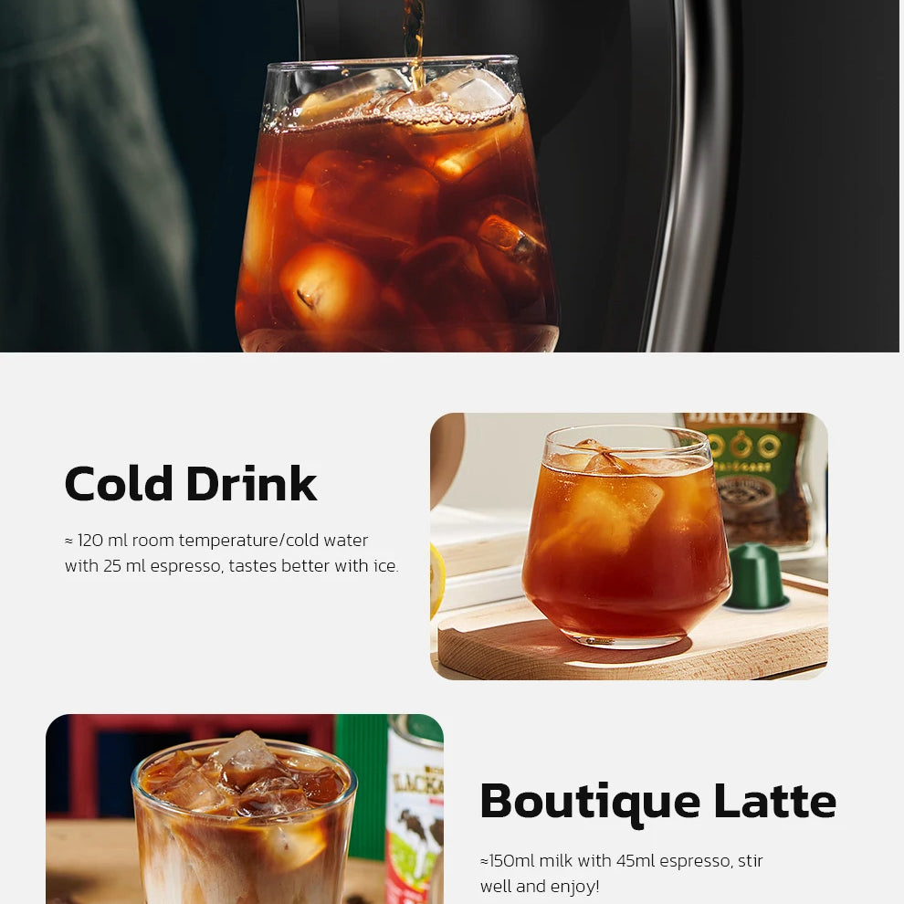 6-in-1 Coffee Maker Compatible with Nespresso®, Dolce Gusto®, K-Cup®, ESE & Ground | Hot & Iced Drinks | Compact 30s Brew