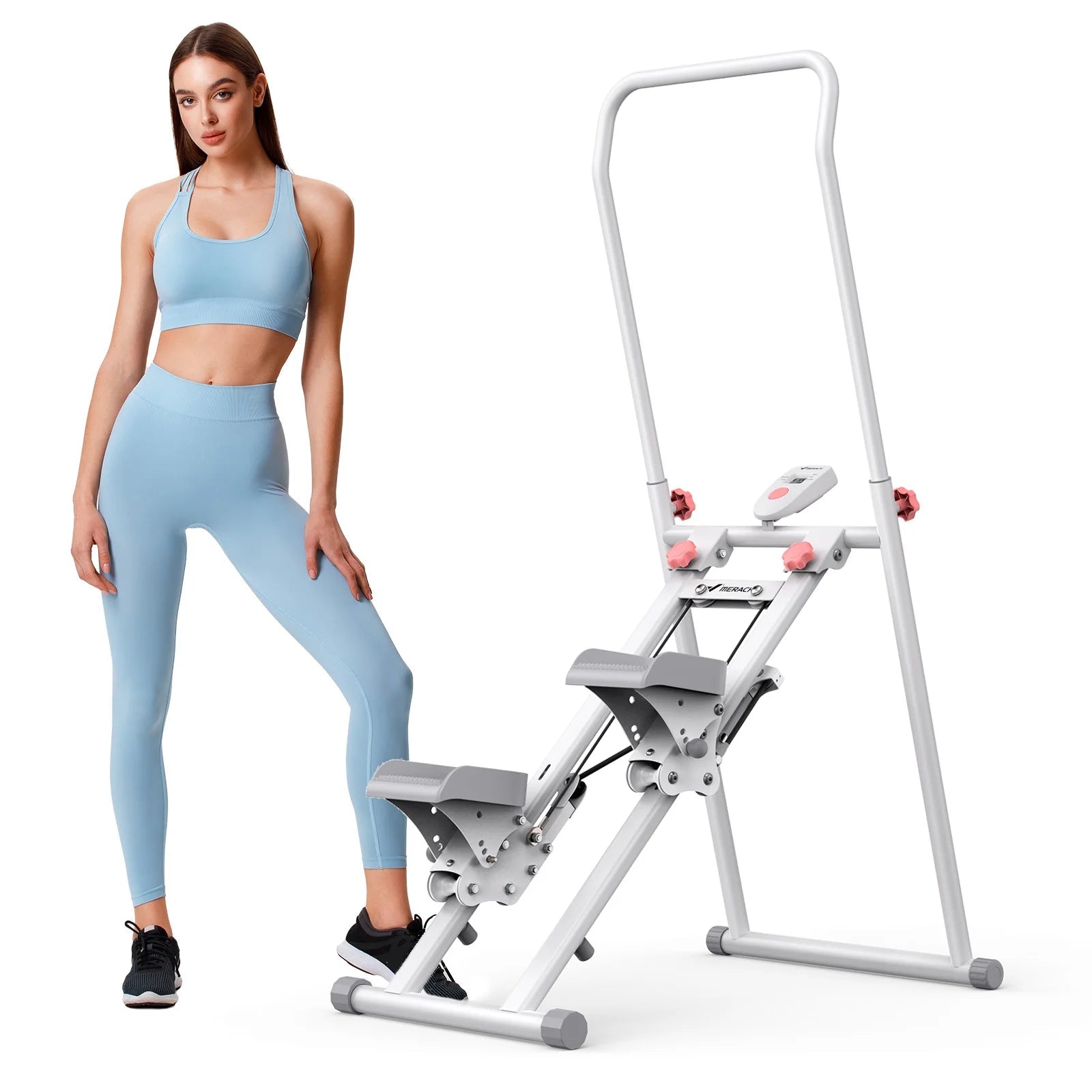 Vertical Climber Machine | Full-Body Stair Stepper Cardio Trainer | Compact Folding Home Gym Equipment | Adjustable Pedals & Handles | 300lb Capacity