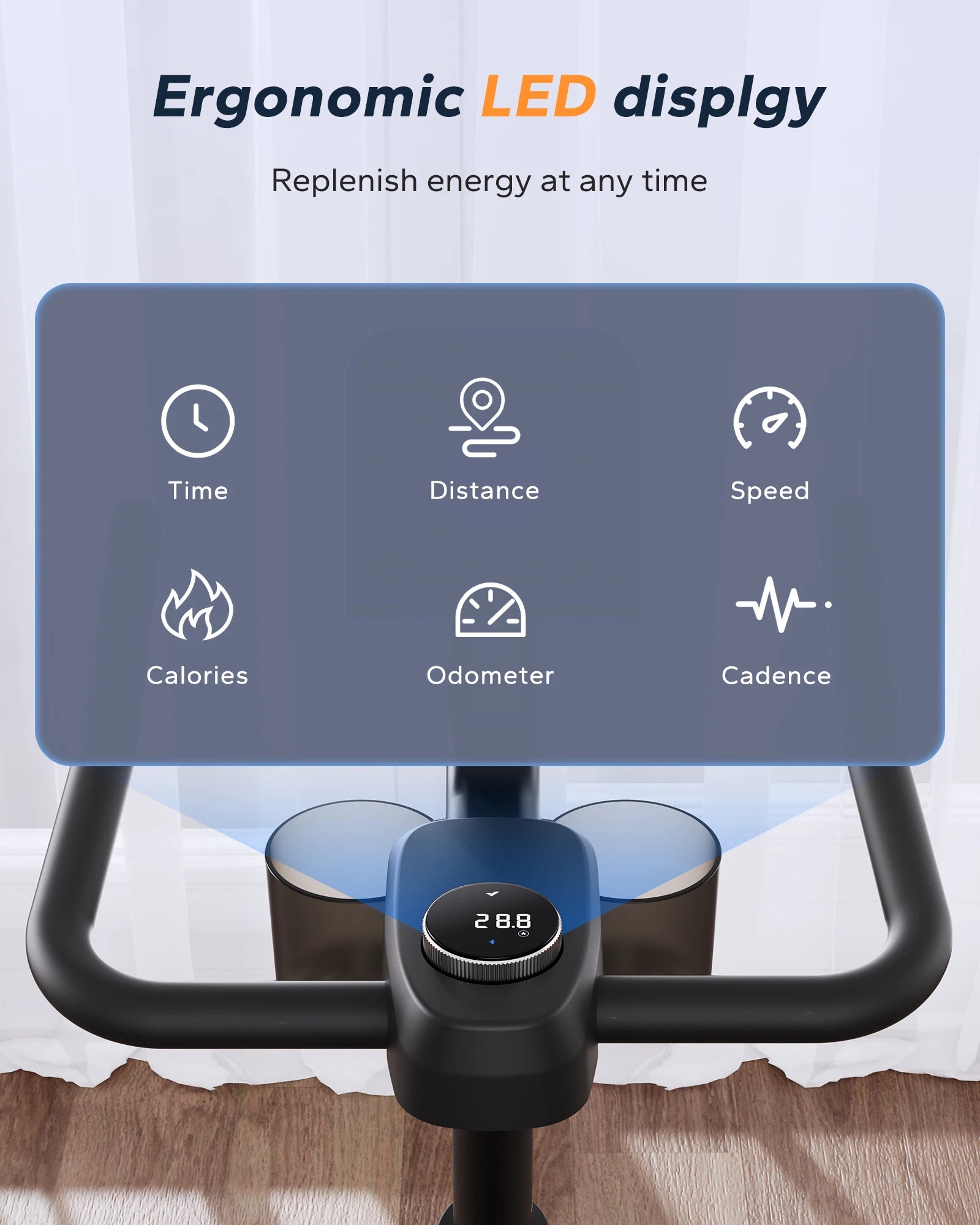 Exercise Bike Brake Pad | Low Noise Magnetic Stationary Indoor Cycling Bike with Fitness Courses, App Sync, 300LB Capacity, Adjustable Seat & Handlebar