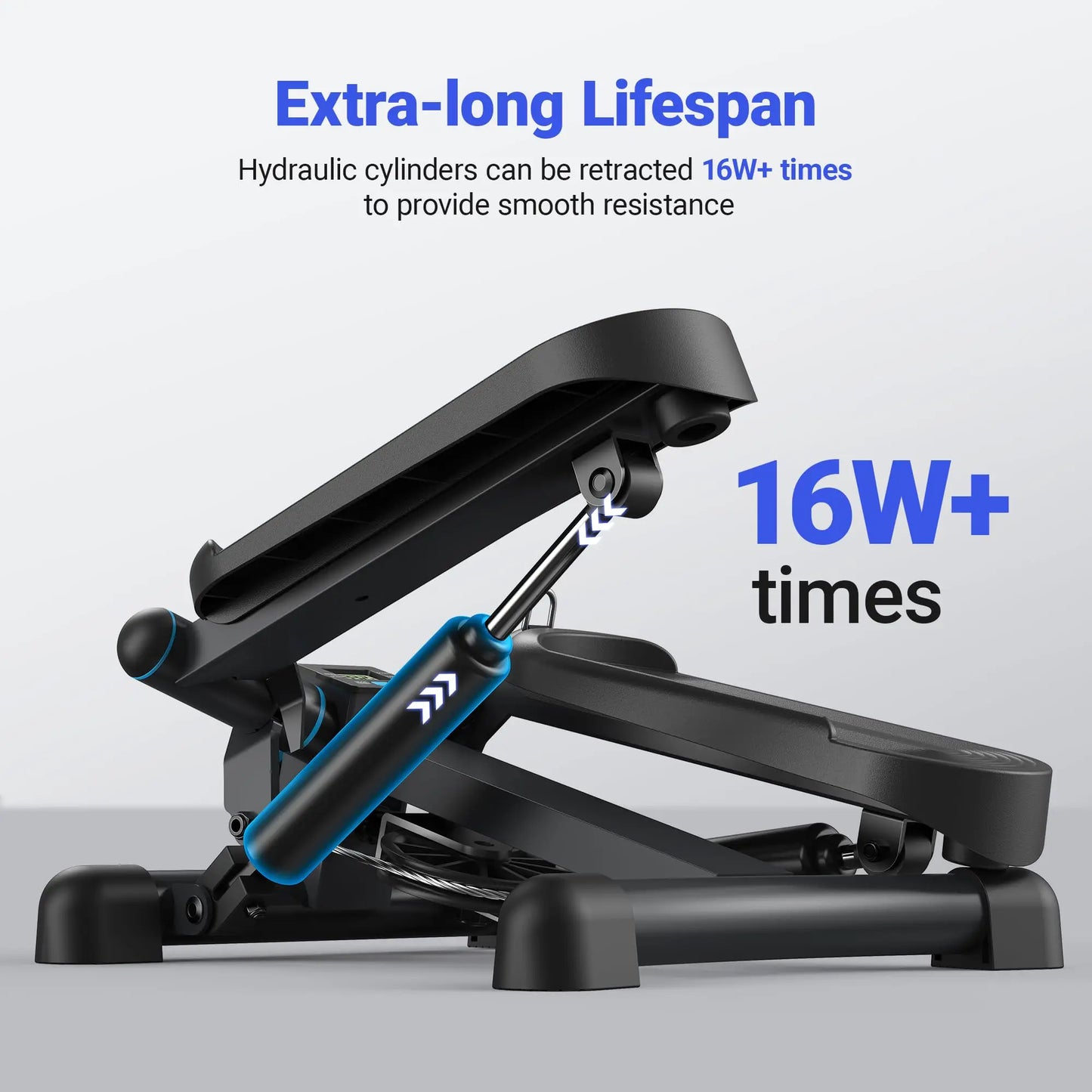 Premium Hydraulic Mini Twist Stepper | Quiet Compact Cardio Machine for Home Workouts | LCD Display & 330LB Capacity