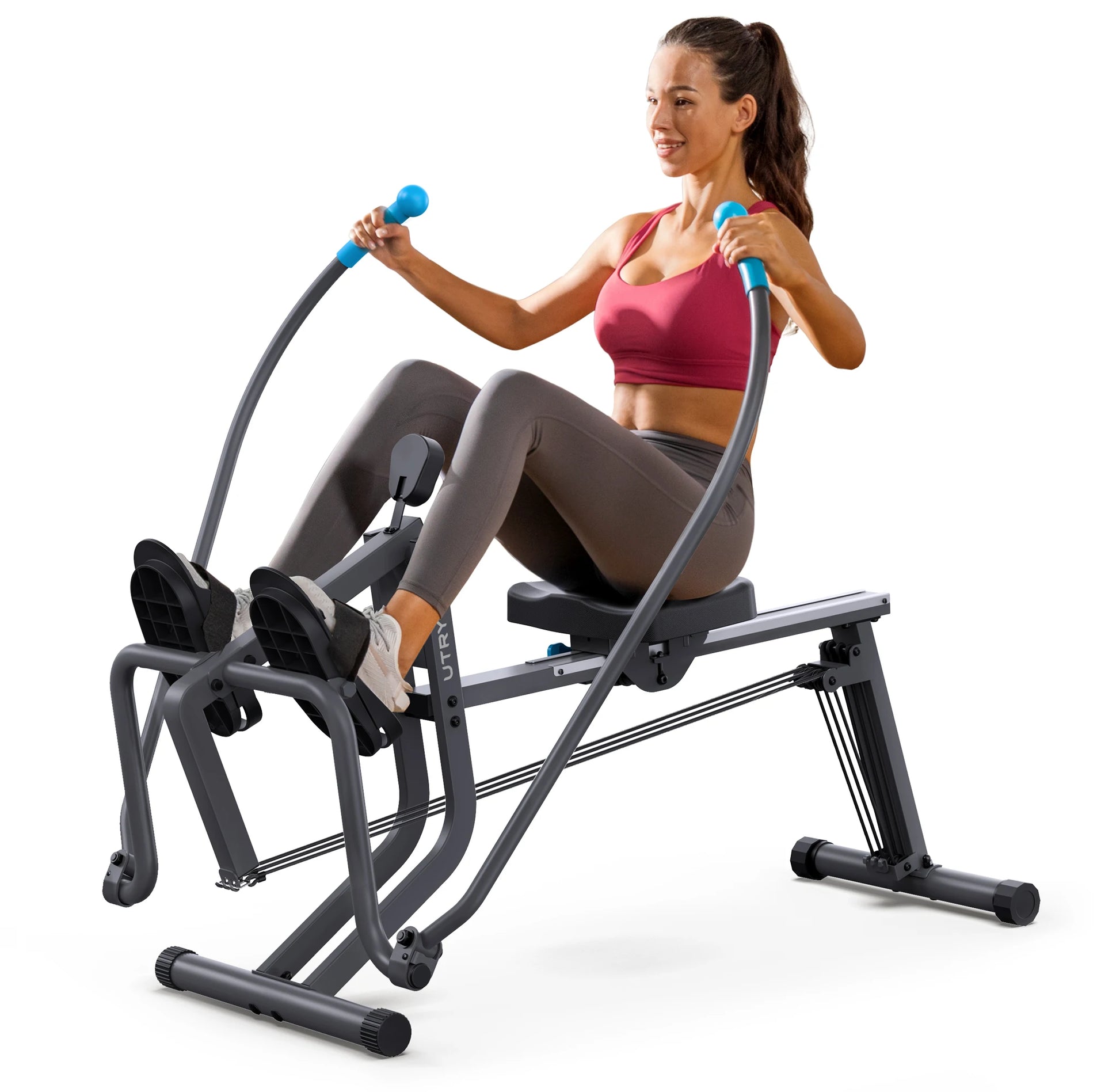 Sculls Rowing Machine | Compact Home Rower with Simulated 360° Paddle Motion, Ergonomic Seat, Adjustable Resistance, Real-Time Tracking