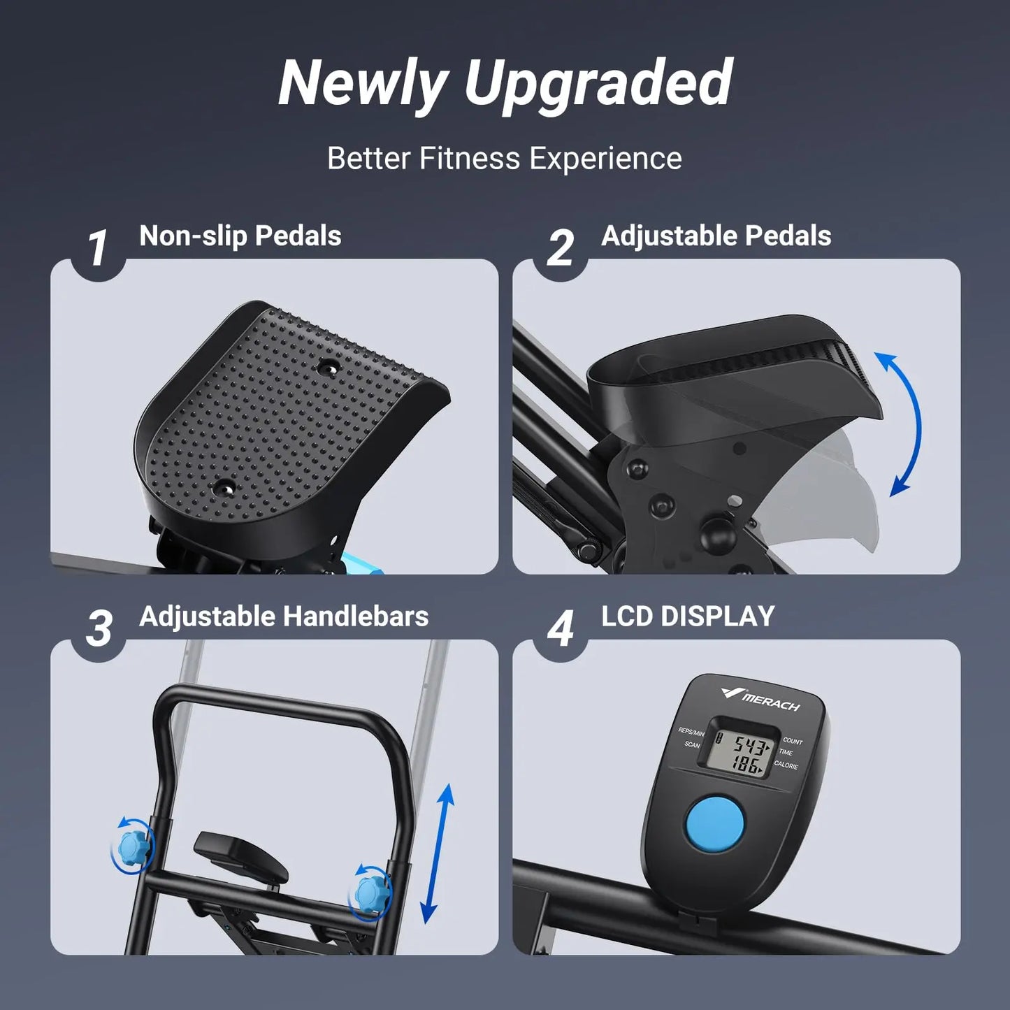 Vertical Climber Machine | Full-Body Stair Stepper Cardio Trainer | Compact Folding Home Gym Equipment | Adjustable Pedals & Handles | 300lb Capacity