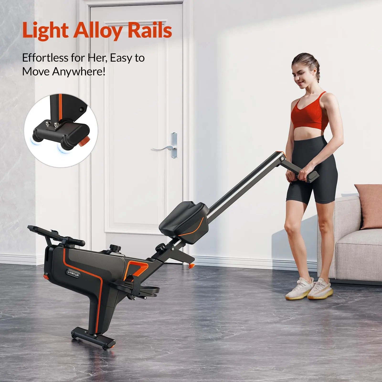 Magnetic Rowing Machine | Foldable Rower with 16 Resistance Levels, Bluetooth App, Quiet Operation | Full-Body Home Gym Cardio | 350LB Capacity