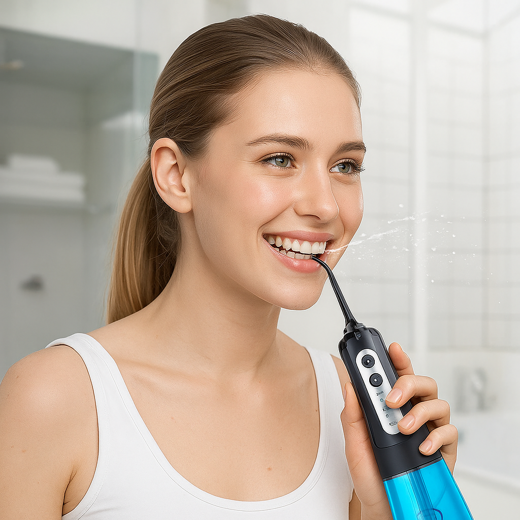 Cordless Water Flosser for Teeth | 300ml Tank, 5 Tips for Braces & Implants | 21-Day USB-C Rechargeable, IPX7 Waterproof BB