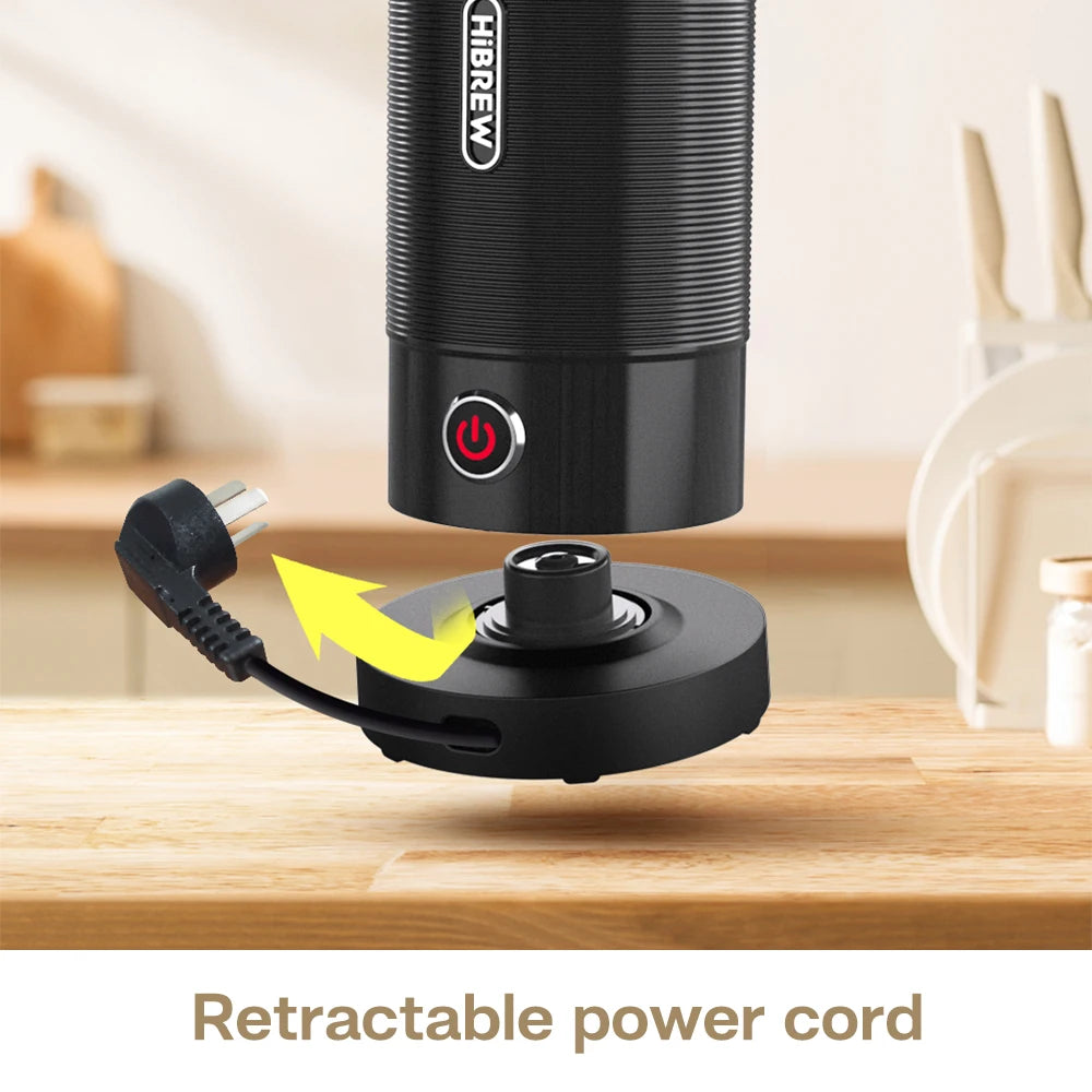 Electric Milk Frother | Hot & Cold Foam Maker for Lattes, Cappuccinos & Hot Chocolate