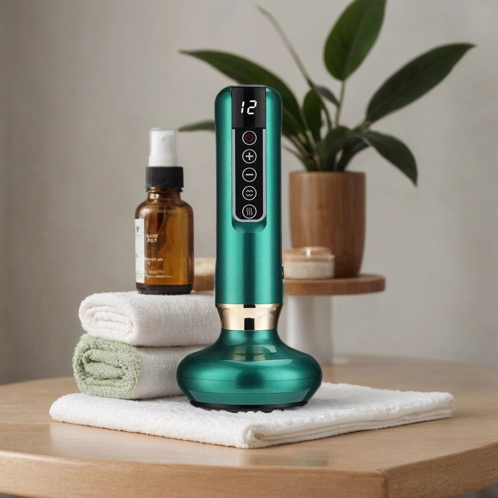 Electric Cupping Device – 12-Level Suction, 113–122 °F Infrared Heat, Massage & Scraping, USB-C Rechargeable, Wireless