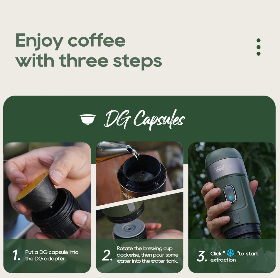 Portable Espresso Machine | Wireless 15-Bar Coffee Maker | For Nespresso, Dolce Gusto & Ground Coffee – Hot & Cold Brew Anywhere