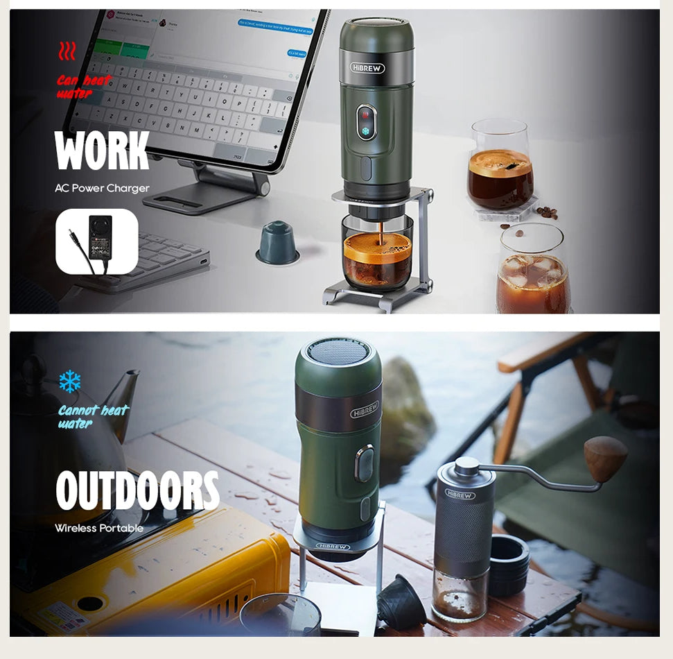 Portable Espresso Machine | Wireless 15-Bar Coffee Maker | For Nespresso, Dolce Gusto & Ground Coffee – Hot & Cold Brew Anywhere