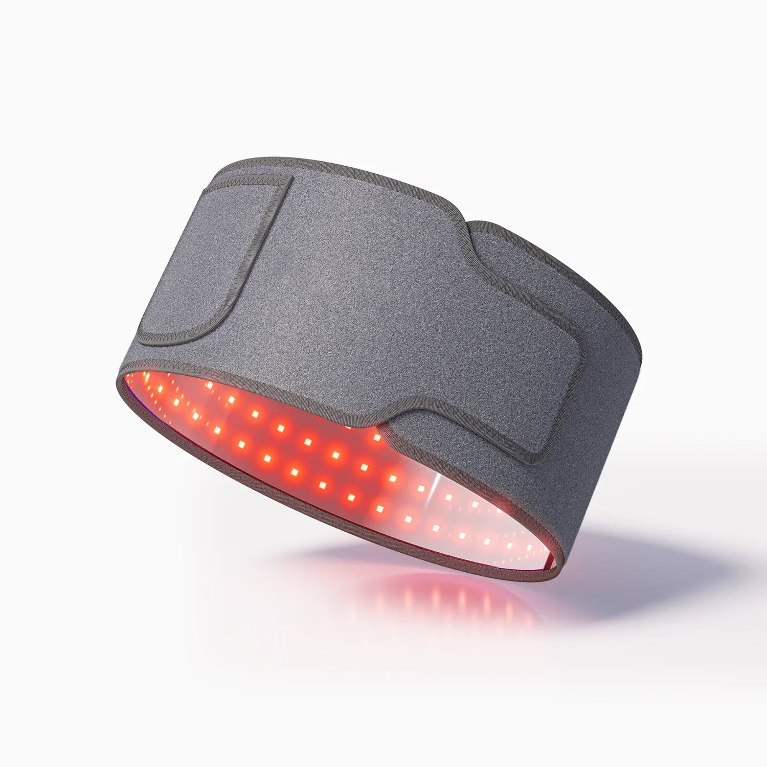 Red Light Therapy Belt | 660nm & 850nm Infrared LED Pain Relief Wrap | 2000W/m² Irradiance, 4 Modes, Auto Timer | Shoulder, Back, Waist Recovery Gray