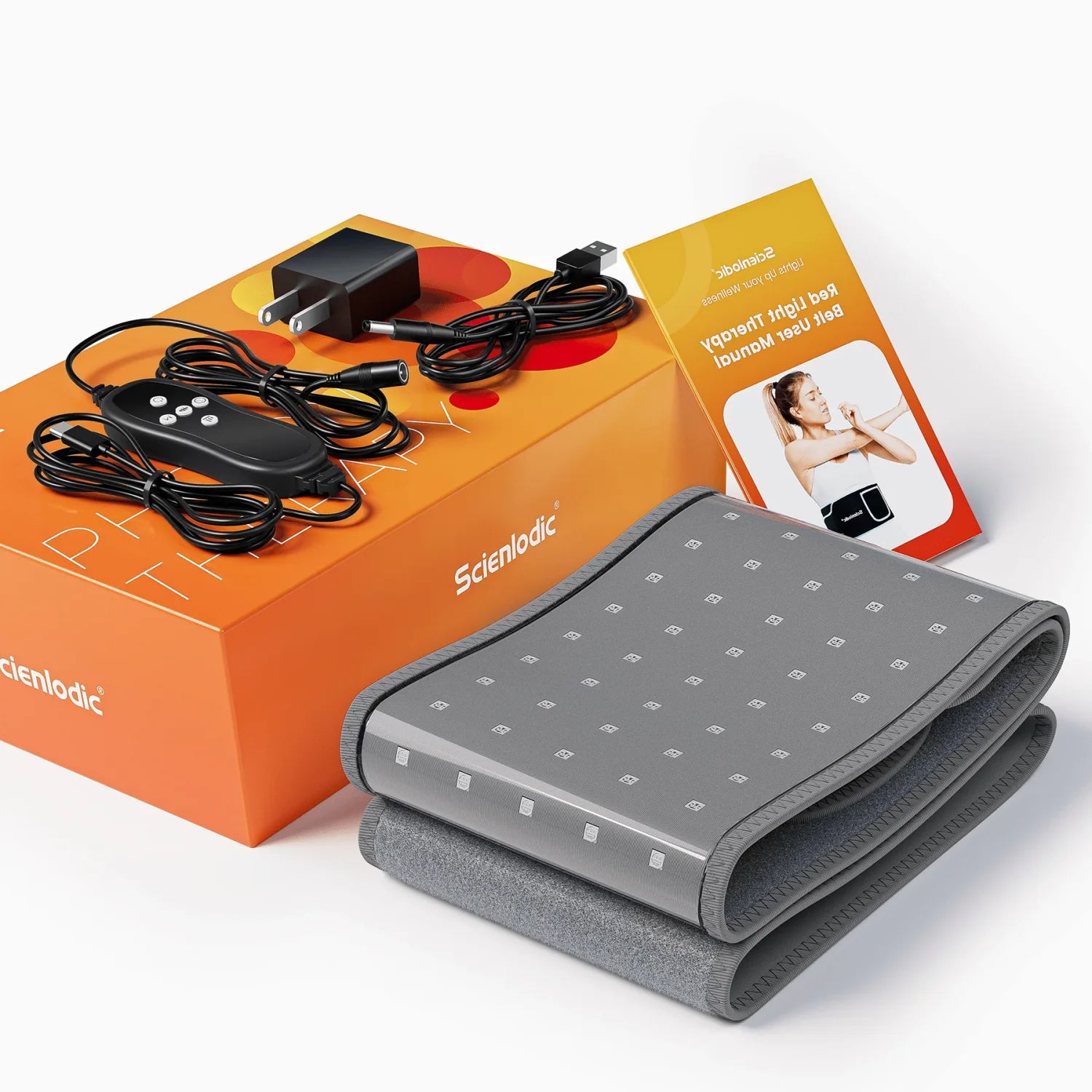 Red Light Therapy Belt | 660nm & 850nm Infrared LED Pain Relief Wrap | 2000W/m² Irradiance, 4 Modes, Auto Timer | Shoulder, Back, Waist Recovery