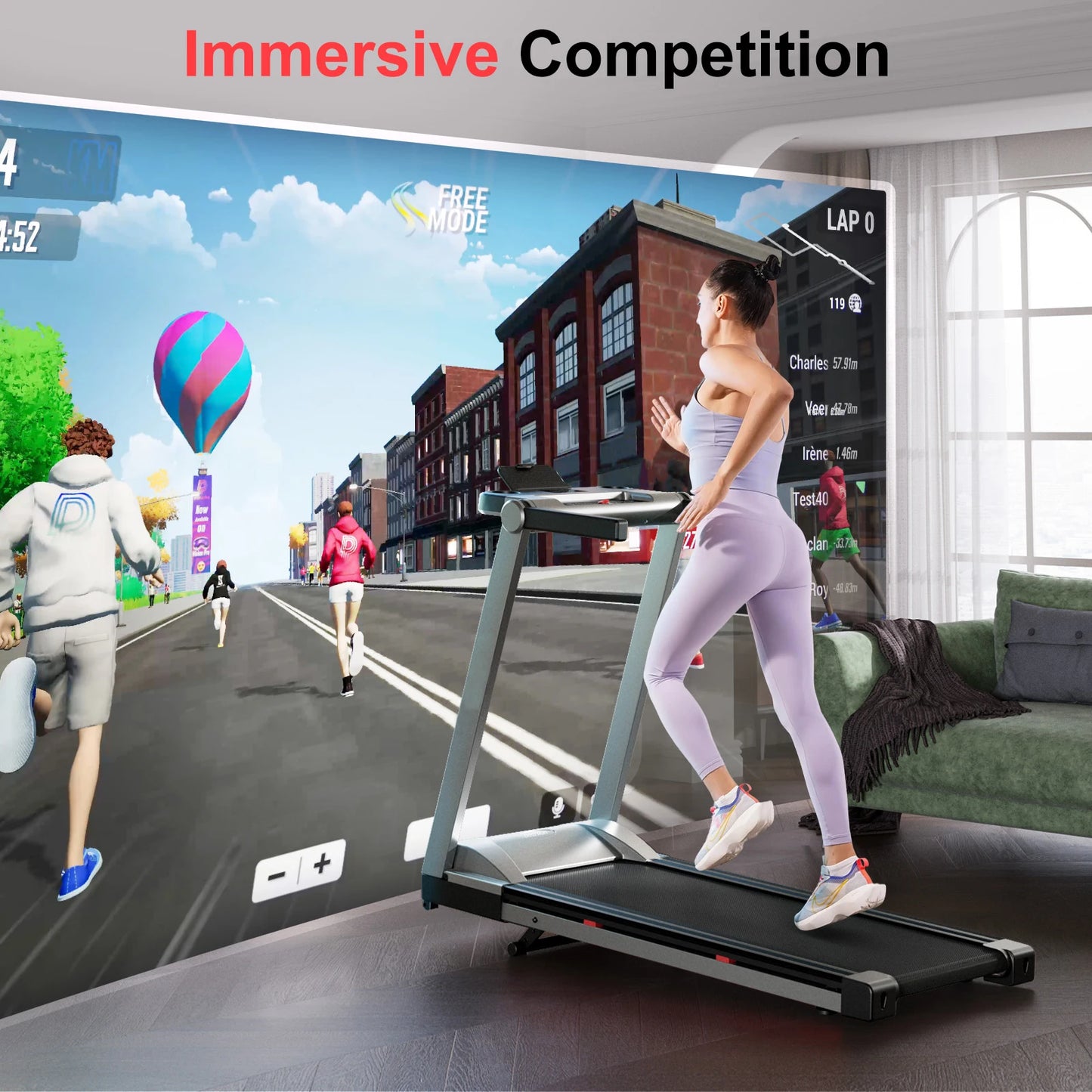 3.5HP Foldable Incline Treadmill Walking Pad | 350 lbs Capacity, Quiet Motor, Smart App AI Training & Compact Home Running Machine