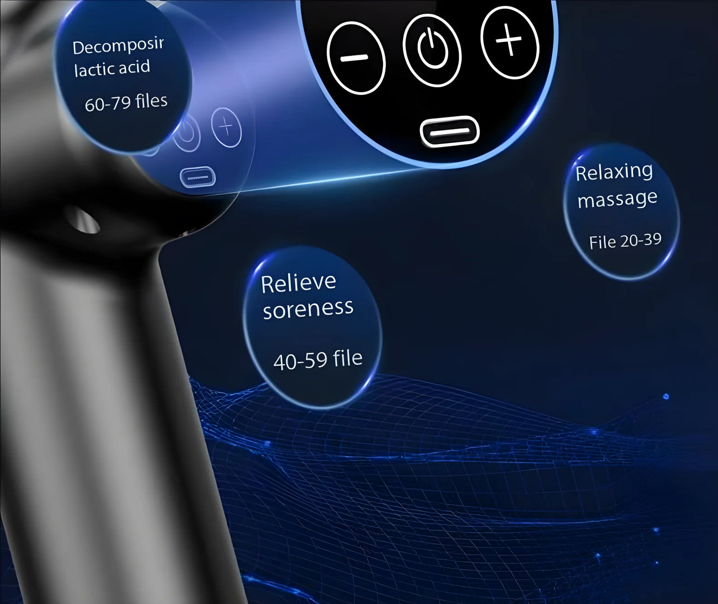 Lenovo Fascia Gun Deeply Relieves Muscle Soreness Fitness and Relaxation Equipment LED Touch Screen 8Massage Head Gifts