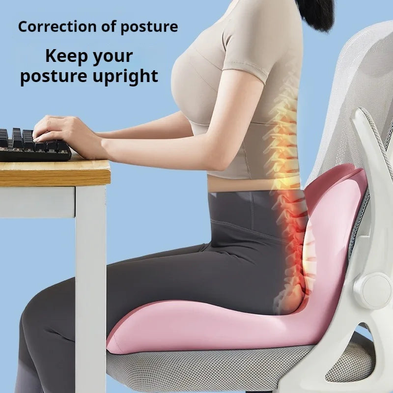 Memory Foam Seat Cushion for Tailbone & Coccyx Pain Relief | Orthopedic L-Shape | Washable Breathable Cover | Office Chair & Car