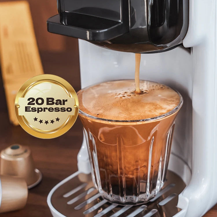 5-in-1 Coffee Maker Compatible with Nespresso®, K-Cup®, Dolce Gusto®, ESE & Ground | 20-Bar Pump | Hot & Iced, Slim Design