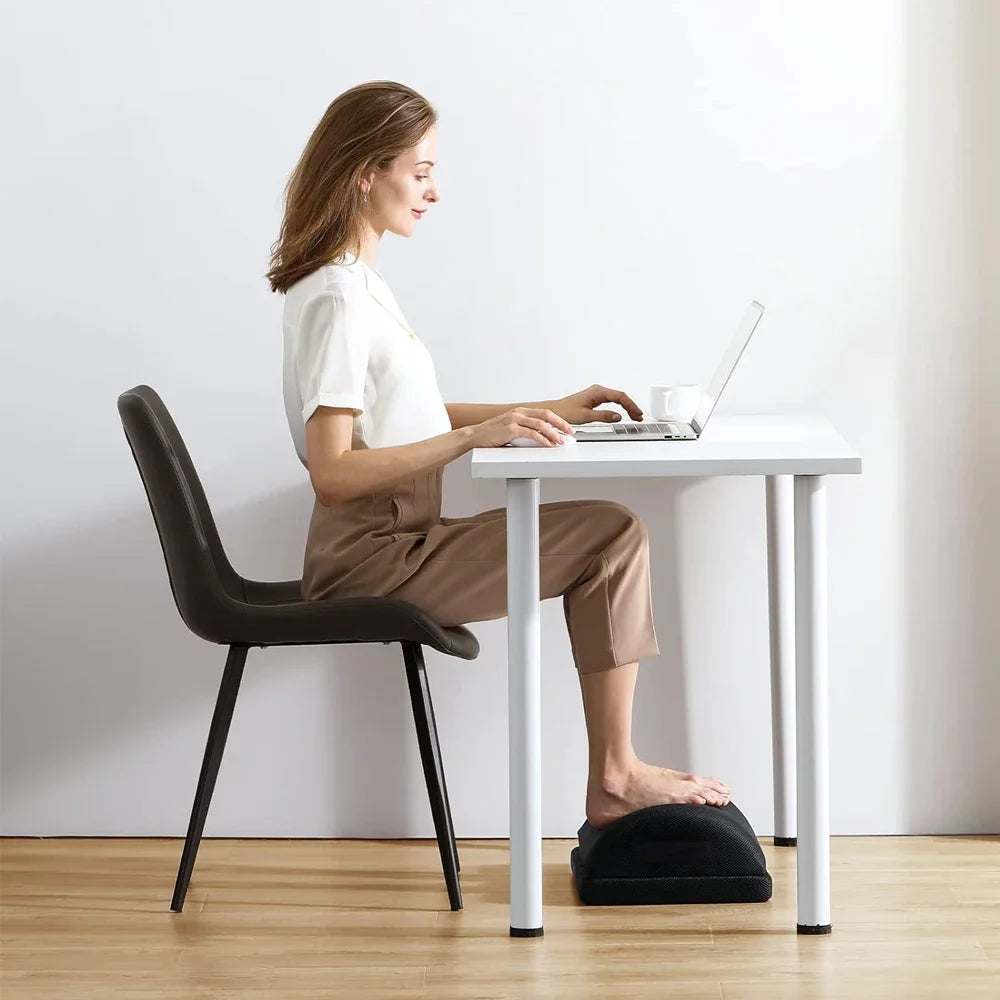 Ergonomic Memory Foam Foot Rest | Adjustable Under Desk Foot Stool for Posture & Comfort