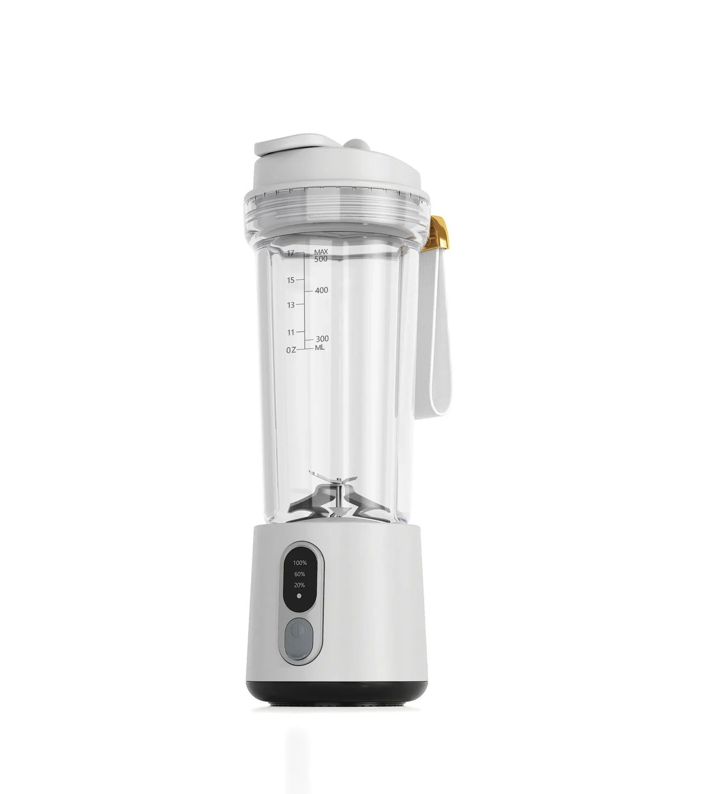 Portable Juicer Blender | 180W USB Rechargeable Smoothie Cup with 4000mAh Battery & 4 Blades â Personal Juice Blender for Travel & Outdoor Use White
