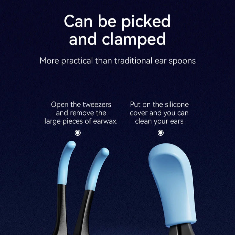 Ear Wax Removal Tool with Camera | 12MP HD Wi-Fi Otoscope for iPhone & Android | LED Light, 3-in-1 Spoon, Pick & Tweezer Kit