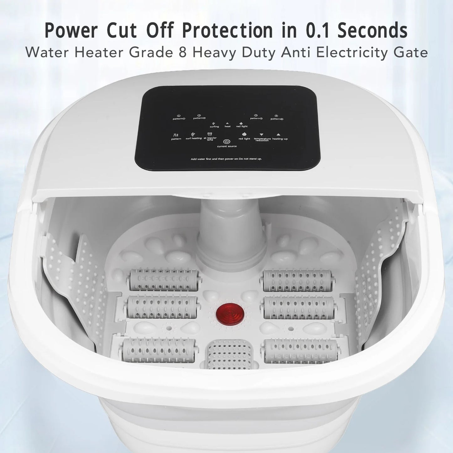 Smart Foldable Foot Spa Soaker | 8L Capacity, 8 Massage Rollers, Remote Control & Adjustable Temperature | 420W Heated Foot Bath Tub