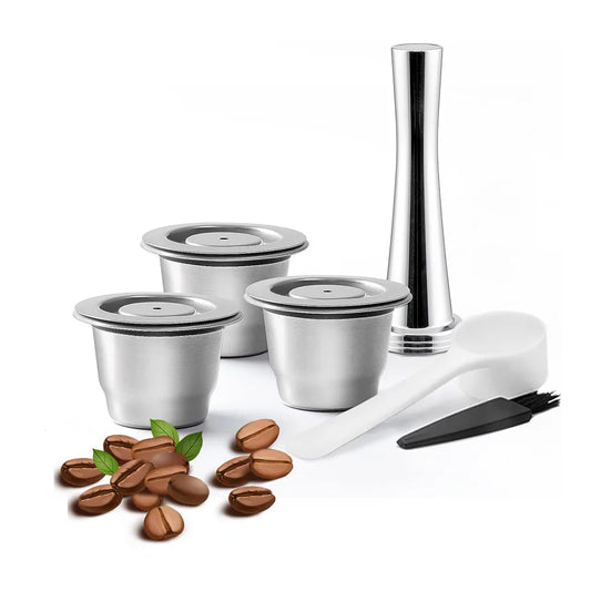 Nespresso Reusable Pods | Stainless Steel Coffee Capsule with Crema Filter | Eco-Friendly, Refillable & Money-Saving Espresso Pod