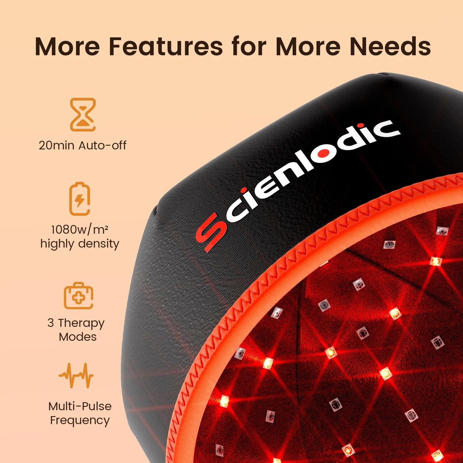 Red Light Therapy Hat for Hair Growth | 660nm & 850nm Infrared LEDs, FDA-Cleared, 120 Medical-Grade Lights | Treat Thinning Hair at Home