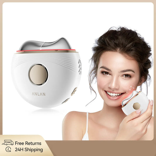 Electric Gua Sha Massager with 3-Colour LED, EMS Microcurrent & Hot/Cold Therapy – Portable Face-Lifting Tool