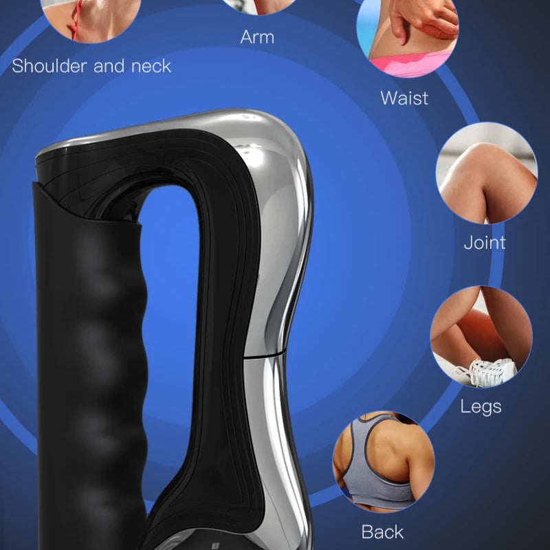 Electric Fascia Massager Hyperblade | Deep Tissue Microcurrent Massager with NMES Vibration, 3 Modes, Rechargeable | Full-Body Pain Relief Tool