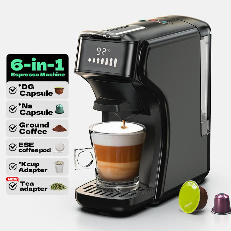 6-in-1 Coffee Maker Compatible with Nespresso®, Dolce Gusto®, K-Cup®, ESE & Ground | Hot & Iced Drinks | Compact 30s Brew