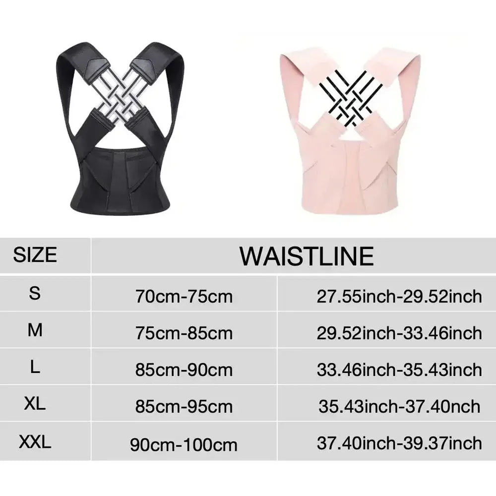 Adjustable Back Posture Corrector Brace for Kids & Adults
