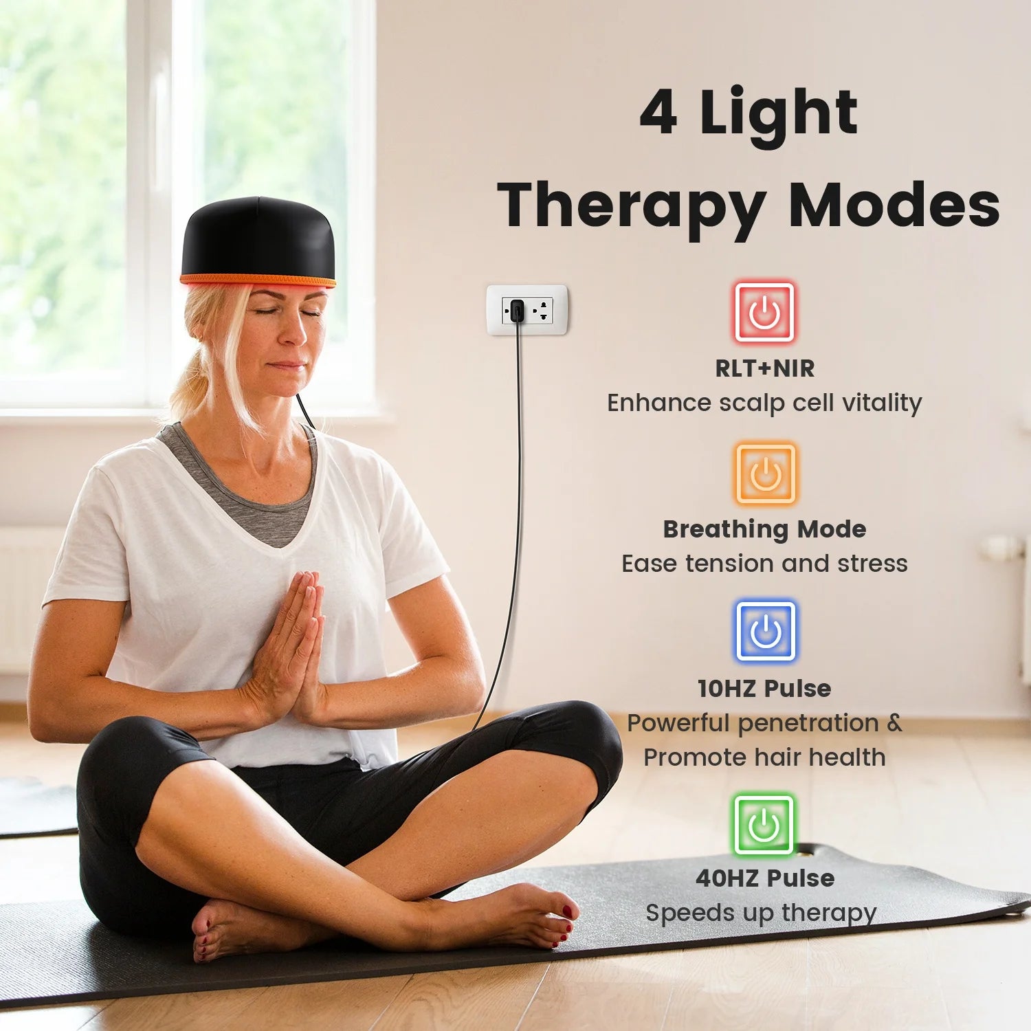 Red Light Therapy Hat for Hair Growth | 660nm & 850nm Infrared LEDs, FDA-Cleared, 120 Medical-Grade Lights | Treat Thinning Hair at Home