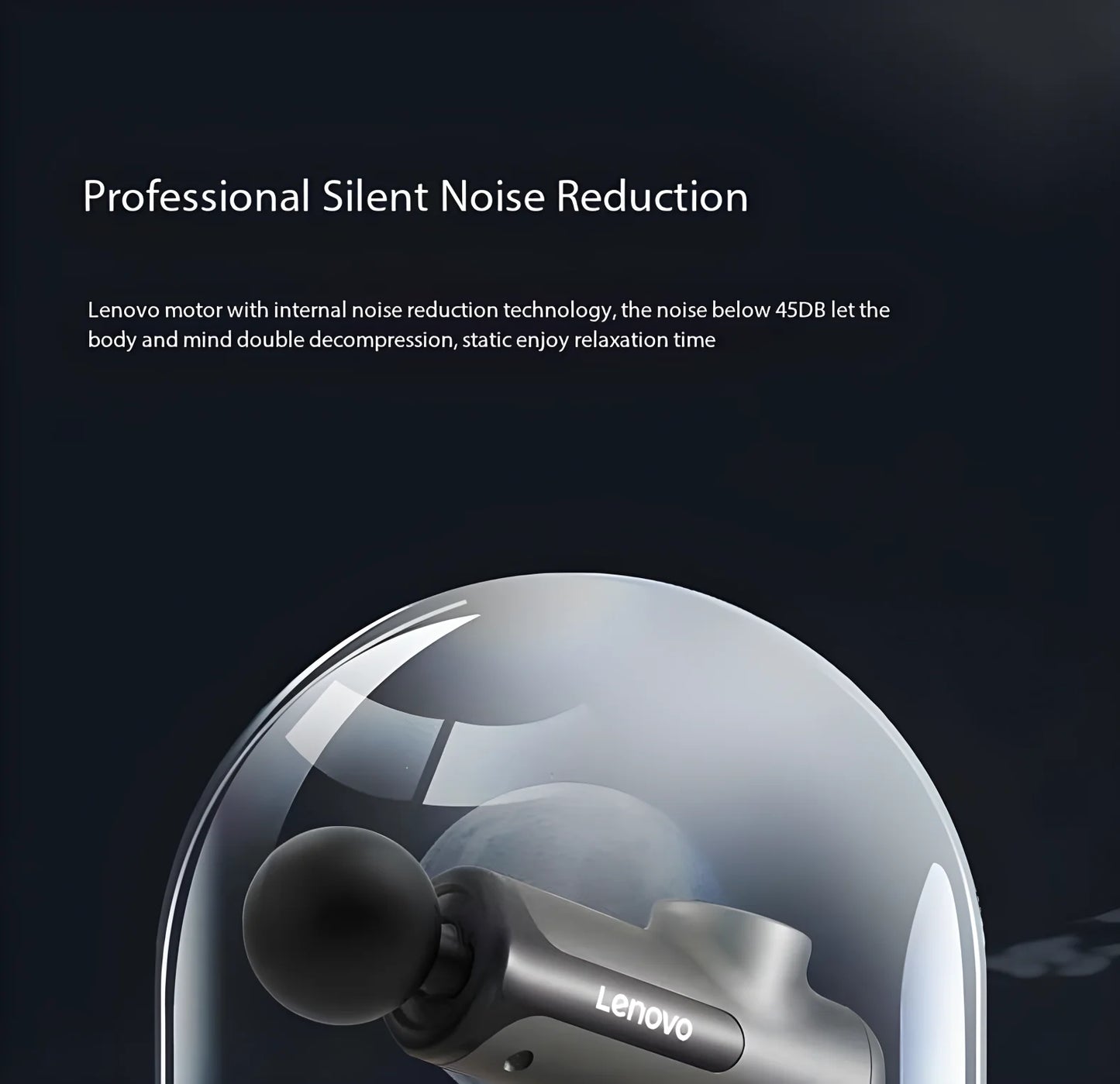 Lenovo Fascia Gun Deeply Relieves Muscle Soreness Fitness and Relaxation Equipment LED Touch Screen 8Massage Head Gifts