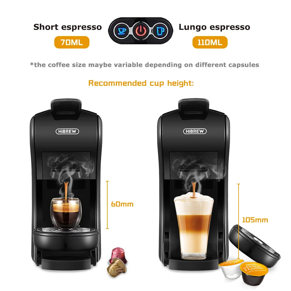 4-in-1 Capsule Coffee Maker Compatible with Nespresso®, Dolce Gusto®, K-Cup® & Ground | 19-Bar Pump, Hot & Cold Brew
