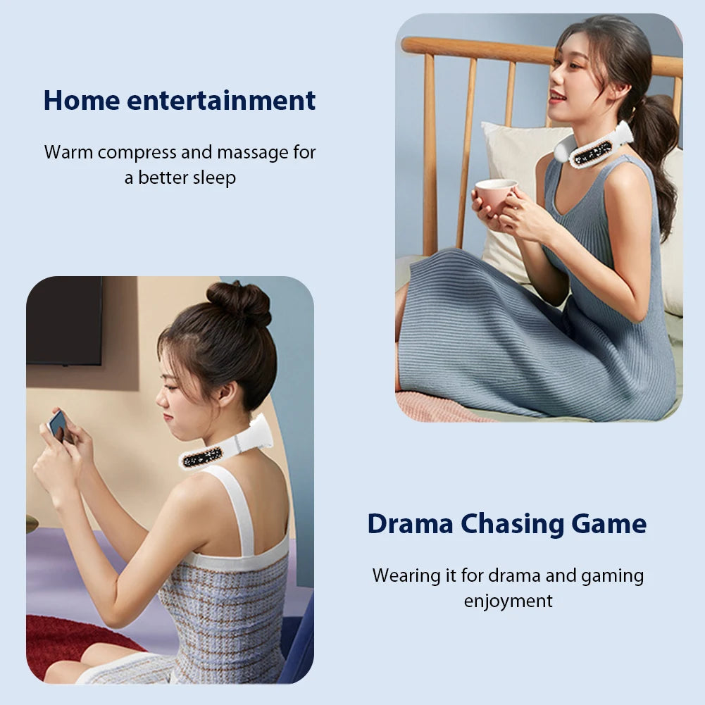 Cervical Neck Massager with Heat | 15 Intensity Levels, 6 Modes, USB Rechargeable | Pulse Therapy for Neck Pain Relief at Home or Office