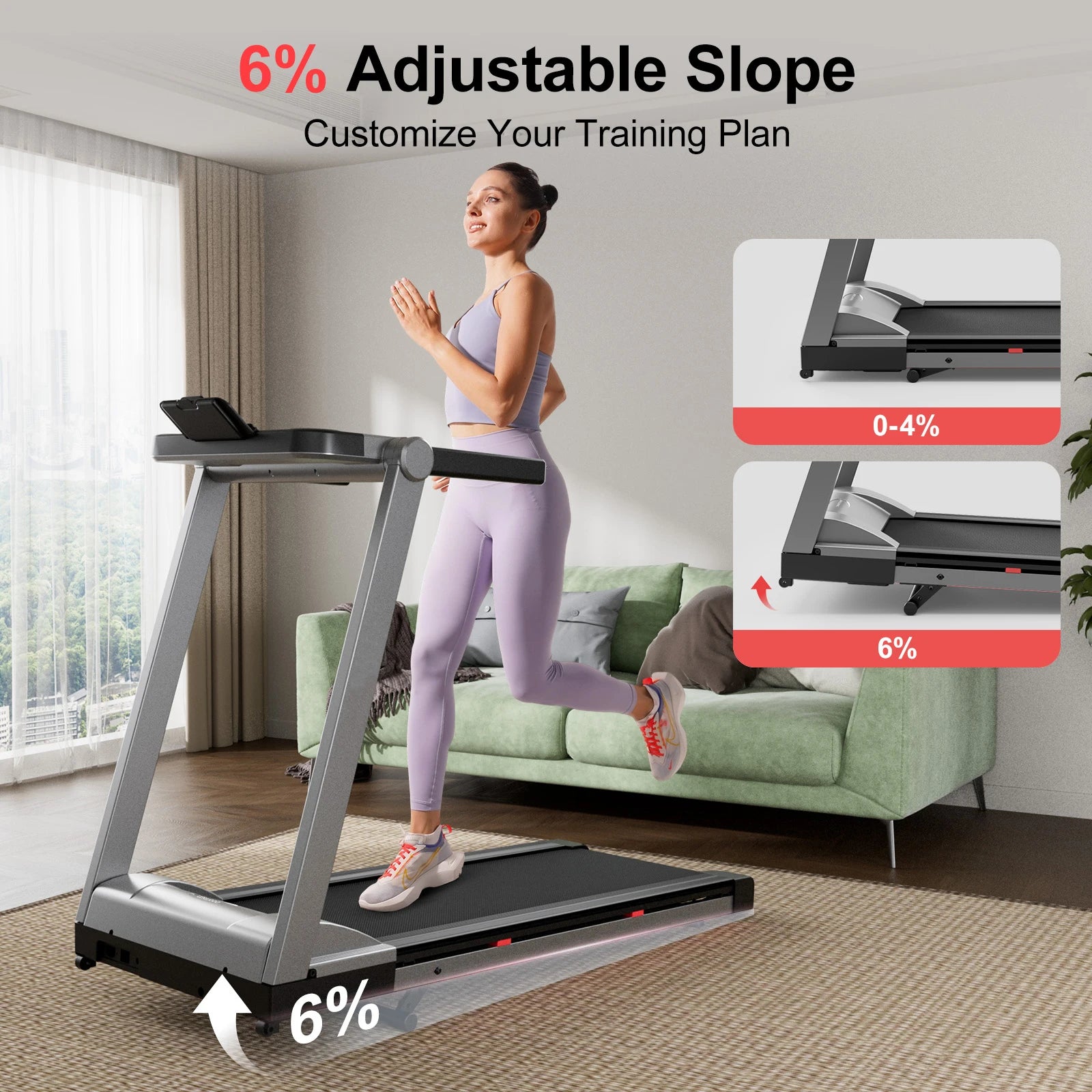 3.5HP Foldable Incline Treadmill Walking Pad | 350 lbs Capacity, Quiet Motor, Smart App AI Training & Compact Home Running Machine