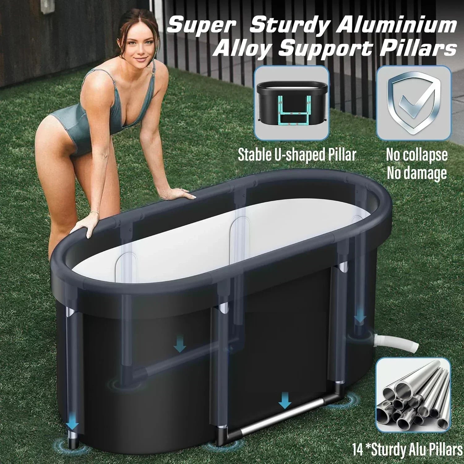Foldable Ice Bath Tub for Adults – Portable Cold Plunge