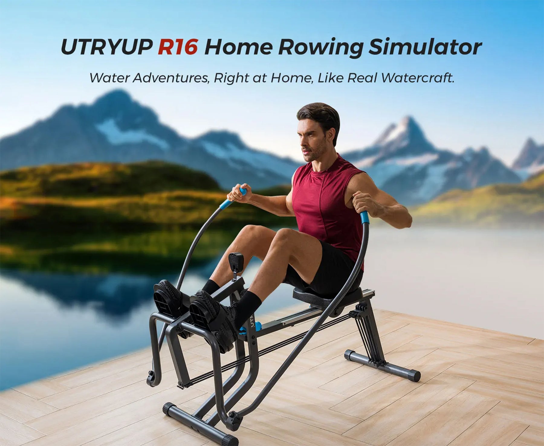 Sculls Rowing Machine | Compact Home Rower with Simulated 360° Paddle Motion, Ergonomic Seat, Adjustable Resistance, Real-Time Tracking