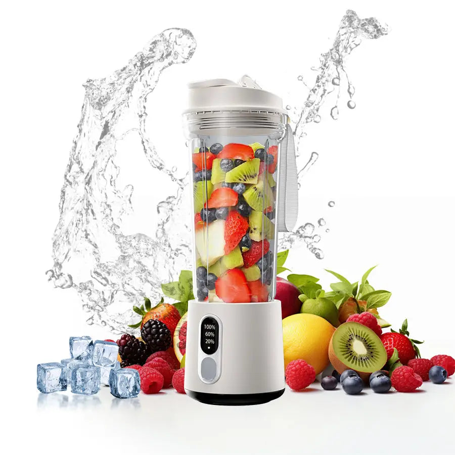 Portable Juicer Blender | 180W USB Rechargeable Smoothie Cup with 4000mAh Battery & 4 Blades â Personal Juice Blender for Travel & Outdoor Use