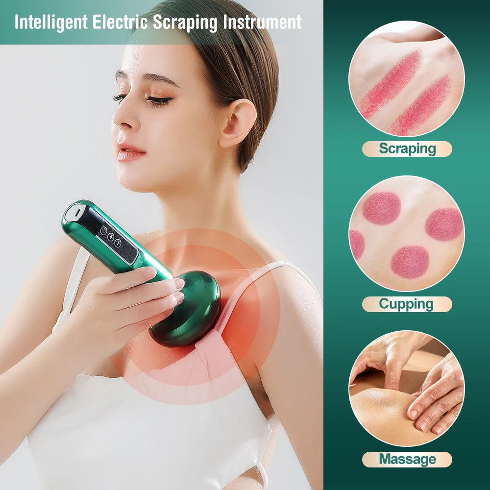 Electric Cupping Device – 12-Level Suction, 113–122 °F Infrared Heat, Massage & Scraping, USB-C Rechargeable, Wireless