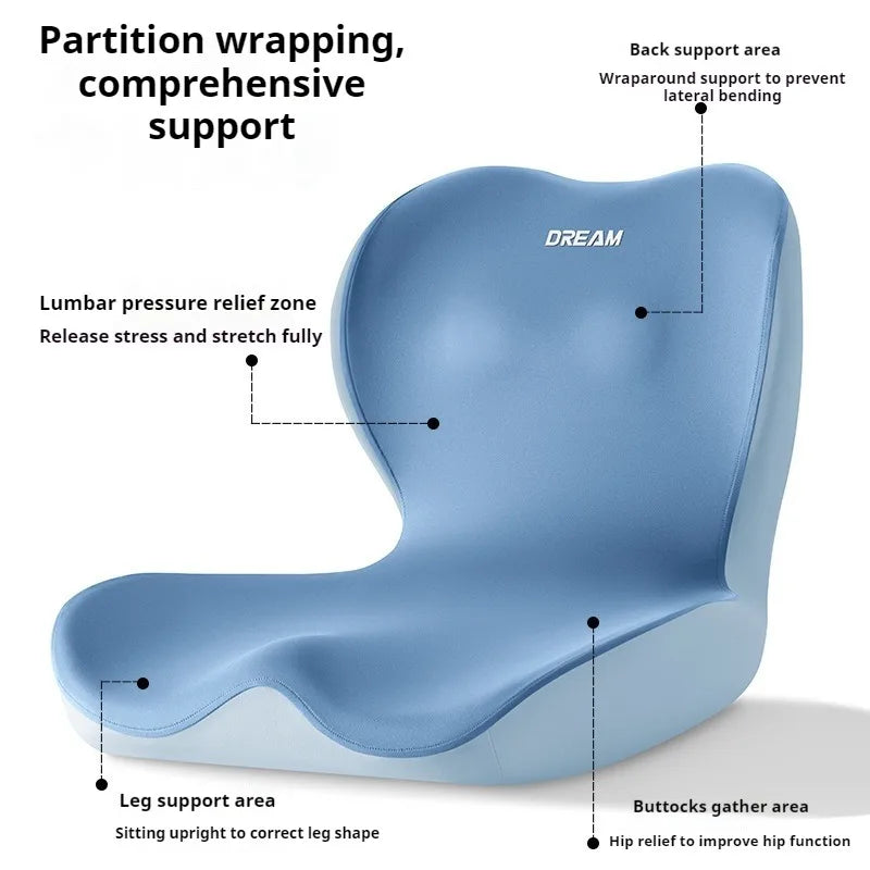 Memory Foam Seat Cushion for Tailbone & Coccyx Pain Relief | Orthopedic L-Shape | Washable Breathable Cover | Office Chair & Car