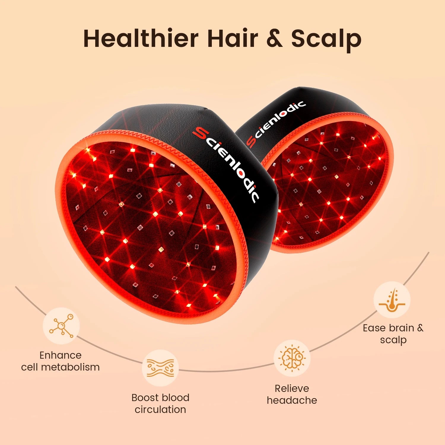 Red Light Therapy Hat for Hair Growth | 660nm & 850nm Infrared LEDs, FDA-Cleared, 120 Medical-Grade Lights | Treat Thinning Hair at Home