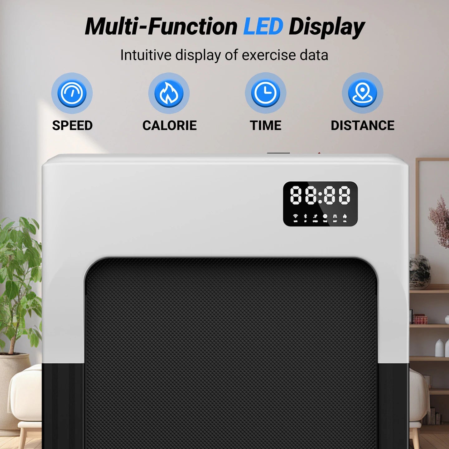 Walking Pad Under Desk Treadmill 2-in-1 | 2.5HP Portable Folding Walking Machine with Remote Control, LED Display & Quiet Motor for Home Office