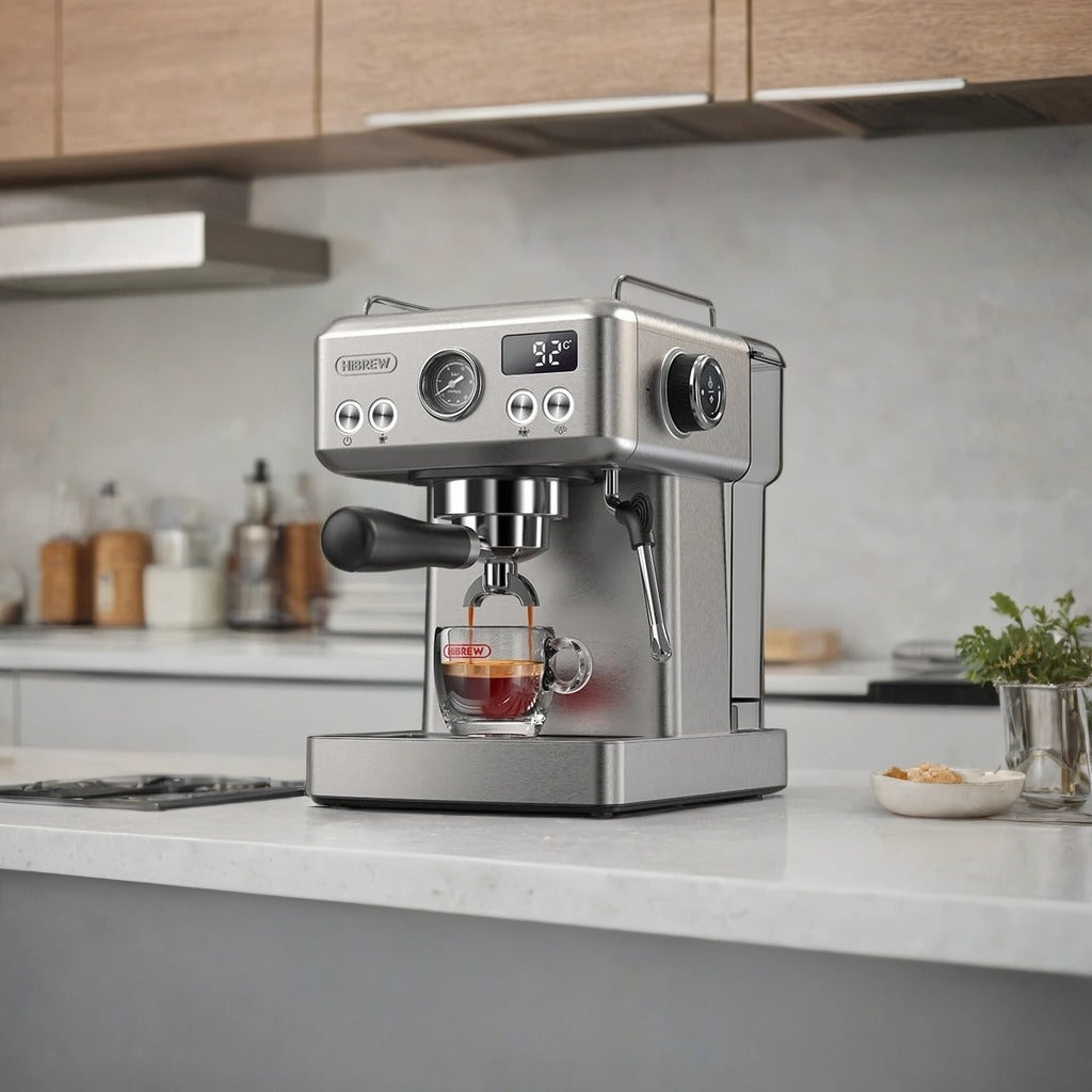 Semi Automatic Espresso Machine with Steam Wand | 20-Bar Pressure, 58mm Portafilter, PID Control | Adjustable Temperature & Cold Brew | 1.8L Tank – H10A