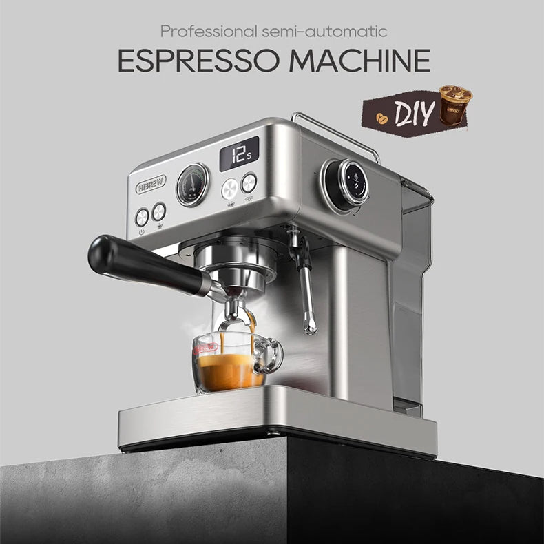 Semi Automatic Espresso Machine with Steam Wand | 20-Bar Pressure, 58mm Portafilter, PID Control | Adjustable Temperature & Cold Brew | 1.8L Tank – H10A