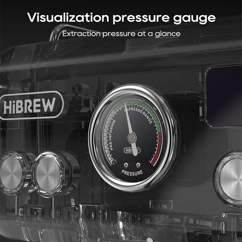 Semi Automatic Espresso Machine with Steam Wand | 20-Bar Pressure, 58mm Portafilter, PID Control | Adjustable Temperature & Cold Brew | 1.8L Tank – H10A