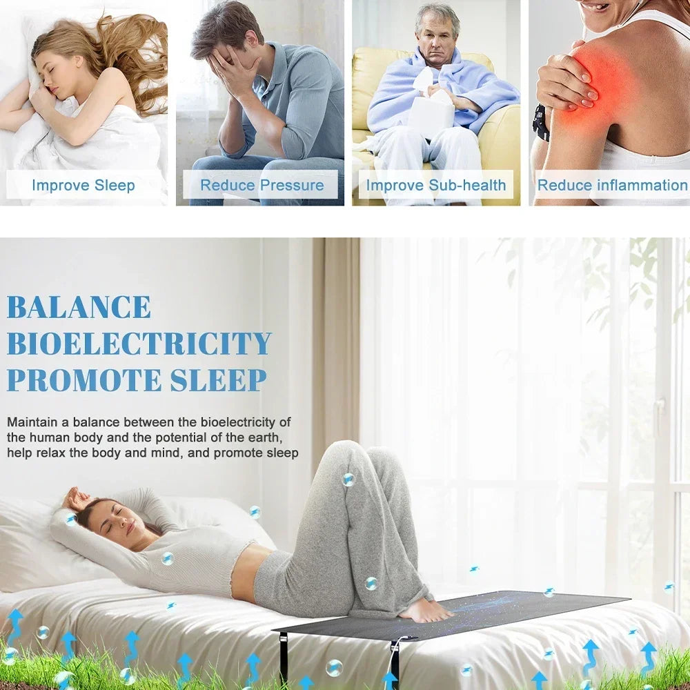Grounding Mattress Pad With Conductive Cotton Surface