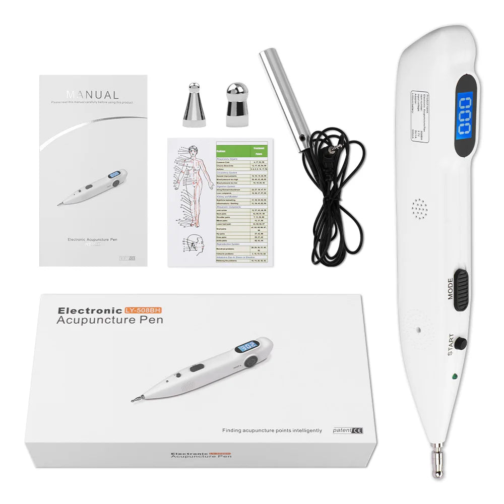 Electronic Acupuncture Pen | Needle-Free Meridian Massage with Pulse Therapy | Auto Acupoint Detection, 9 Intensity Levels, USB Rechargeable
